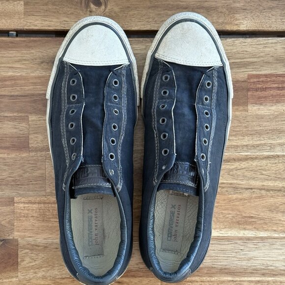 Converse John Varvatos Laceless Low Top Sneakers Mens 10.5 Us Black Slip On - Picture 11 of 16